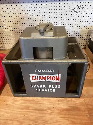 Vintage Dependable Champion Spark Plug Service Cleaner Tester Machine • $105