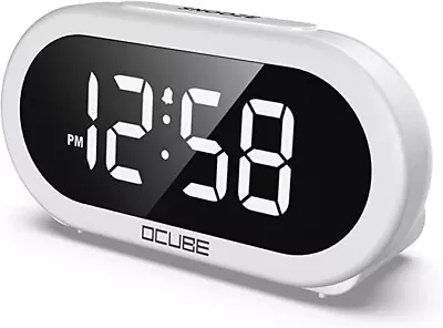 OCUBE LED Digital Alarm Clock With 5 Optional AlarmsBrightness Dimmer Snooze • £14