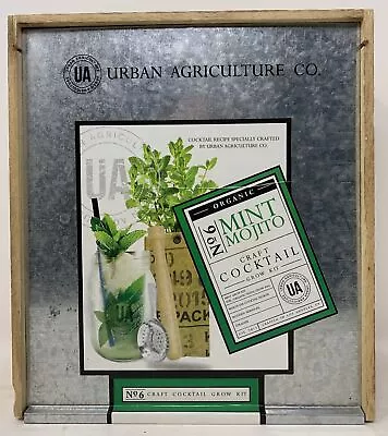 UA Organic Mint Mojito Craft Cocktail Grow Kit~Soil Seeds Muddler Strainer Jar • $37.49