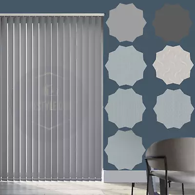 Premium GREY 7 DESIGNS Custom 89mm Replacement Vertical Blind Slats - FREE P&P • £1.05