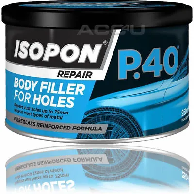 U-POL ISOPON P40 Car Bodywork Fibreglass Reinforced Body Filler For Holes Repair • £9.90