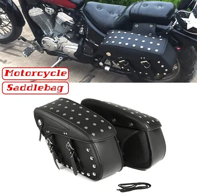 $129.99 • Buy Motorcycle Saddle Bags Saddlebag Luggage Bag  For Yamaha V Star 650 950 1300