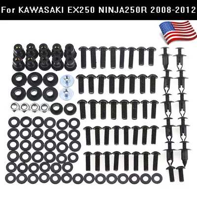 US Fairing Bolts Screws Kit For Kawasaki Ninja 250R 2008-2012 2009 2010 2011 MTC • $19.99