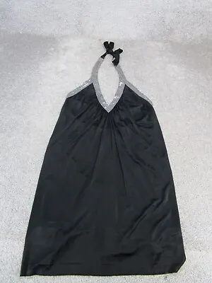 Bcbgmaxazria Mini Dress Womens Small Halter Embellished Black • $24.99
