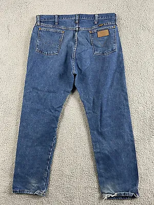 VINTAGE Wrangler Jeans Mens Size 36x30 13MWZ Straight Regular Blue Western USA • $17