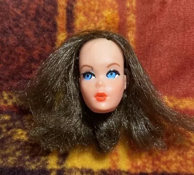 Vintage Dark Brunette Side Glancing Mod Barbie Head  • $32