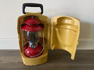 Vintage 1979 Coleman 200A Red Lantern W/1977 (Carrying Case Missing Latch) • $26