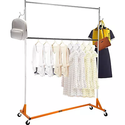 $55.95 • Buy VEVOR Z-Truck Clothing Rack Rolling Garment Z Rack Lockable Casters Heavy-duty