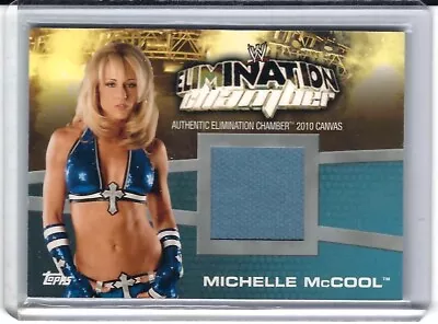 2010 TOPPS WWE MICHELLE McCOOL ELIMINATION CHAMBER CANVAS MAT RELIC - NM • $14.99