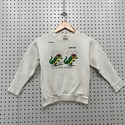 Vintage 90s See You Later Alligator Sweatshirt White Youth Small Size 6 14x18 • $21.15