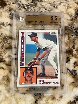 1984 Topps Nestle Don Mattingly Rc #8 Bgs 9.5 Mint Low Pop Rare Rc Yankees Great • $455