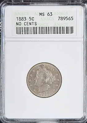 $109 • Buy 1883 Liberty V Nickel ANACS MS63 *Old Small Holder* NICE!