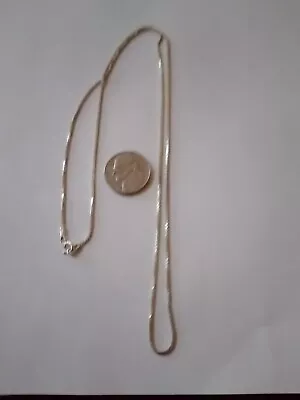 Sterling Silver Womans Box Chain 24 Inch Sturdy • $8.99