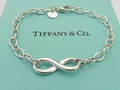 TIFFANY & CO Sterling Silver Infinity Chain Bracelet • $230