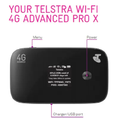 Telstra Huawei E5786 WiFi 4G ADVANCED PRO X 300Mbps LCD Wifi Modem • $36.95