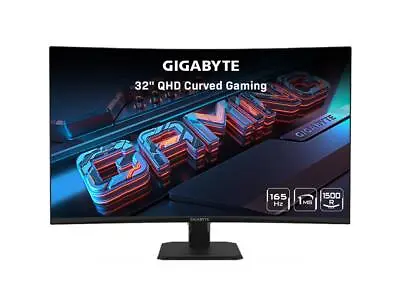 GIGABYTE GS32QC 31.5  165Hz 1440P Curved Gaming Monitor 2560x1440 VA 1500R Disp • $219.99