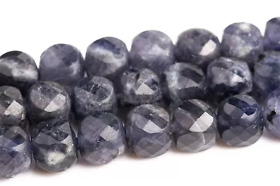 4-5MM Dark Color Iolite Faceted Cube Grade AA Genuine Natural Loose Beads • $9.82