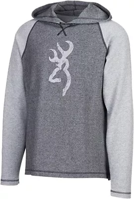 Browning Mens Pavant Hooded Tee Shirt Medium Heather Castlerock *new • $24.99