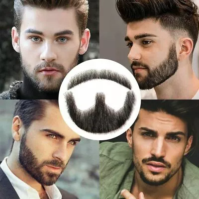 $21.71 • Buy Lace False Beard Invisible Real Hair Indispensable Male Facial Fake Moustache