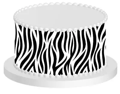 Zebra Print Edible Cake Decoration Wrap • $9.99