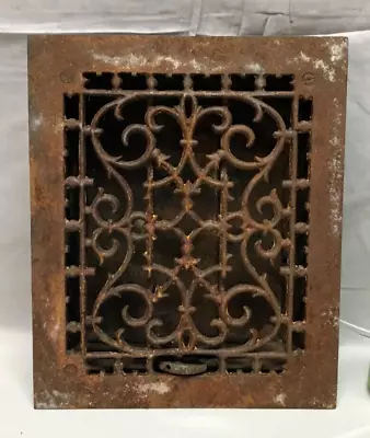 Antique Cast Iron Decorative Floor Register Heat Grate 8x10 VTG Old 843-23B • $89