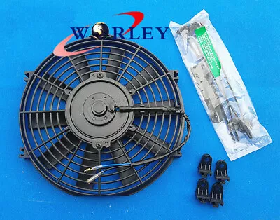 $41 • Buy Universal 14  14 Inch 12V Electric Cooling Radiator Thermo Fan + Mounting Kits