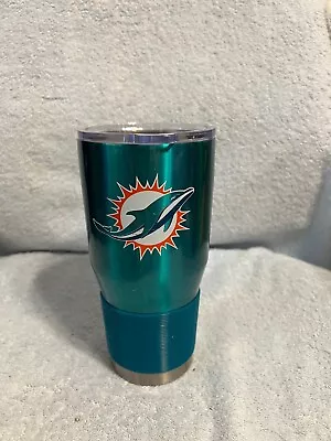 NFL Miami Dolphins Drink Travel Tumbler With Lid 30 Oz.  Flaws See Description • $26.59