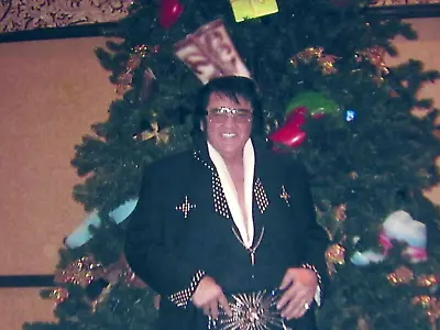 Elvis Impersonator Johnny Lee Harra  Christmas Tree Photograph • $19.99