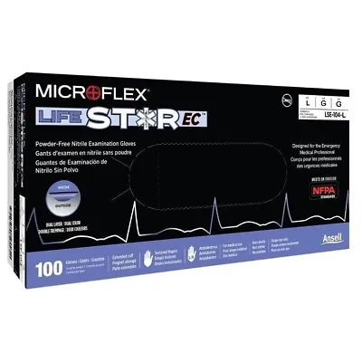 *100-Gloves* Ansell MicroFlex LIFESTAR EC PF Dual Layer Extended Cuff LSE-104-L • $35.99