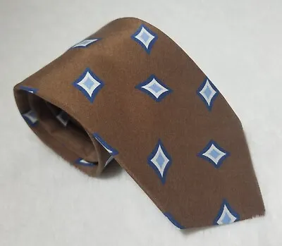 Brown Geometric Ancient Madder Silk Tie (Handmade In Italy) • $85