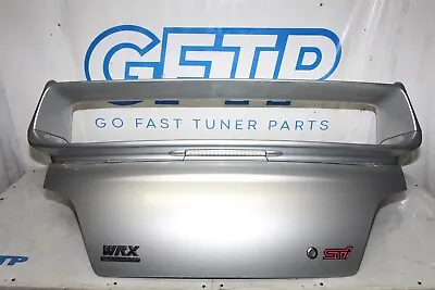 04-07 Subaru Wrx Sti Oem Rear Trunk Deck Lid W/ Wing Boot Back Psm Silver Trunks • $587.39