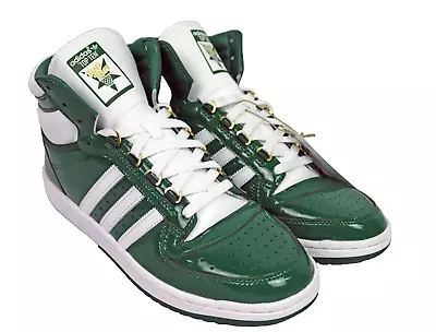 Adidas Top Ten High Size 10.5 Men's Basketball Shoes Dark Green Patent. FZ6192 • $79.99