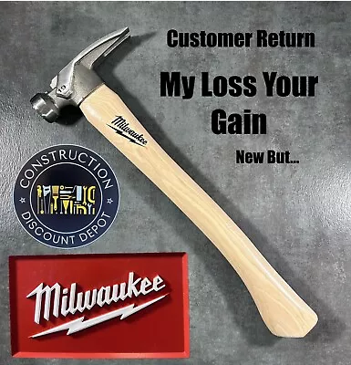 MY LOSS YOUR GAIN  Milwaukee 48-22-9419 19oz Milled Face Framing Hammer • $8.50