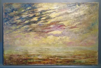 £499.99 • Buy Antique French Impressionist Painting Oil On Canvas Signed Framed Seascape