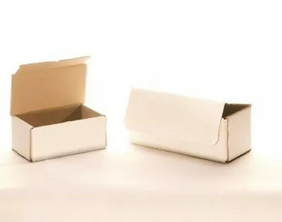 50 6-1/2  X 4-7/8  X 2-5/8  White Corrugated Mailer Die Cut Tuck Flap Box • $47.40