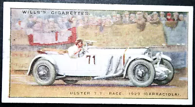 MERCEDES BENZ   Ulster T.T.  Carraciola  Vintage 1930 Motor Racing Card  BD11MS • £4.99