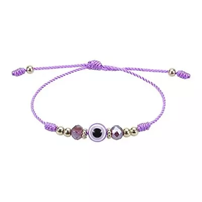 Evil Eye Bracelet Mexican Handmand String Kabbalah Mal De Ojo Bracelets Purple • $8.08