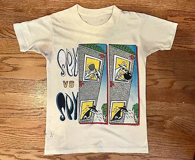 Vintage 80’s Spy Vs. Spy Mad Magazine Alfred E Neuman DISTRESSED T-Shirt Sz S • $65