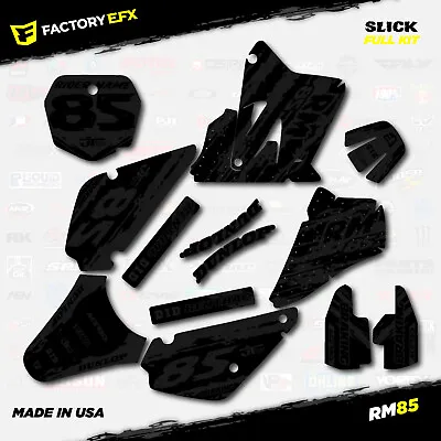 Blackout Slick Racing Graphics Kit Fits Suzuki RM85 01-21 Plates RM 85 Decal • $79.99