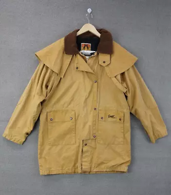 Kakadu Traders Australia Duster Short Drover Jacket Coat Tan Men's Size Large • $69.99