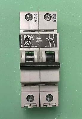 E-T-A Circuit Breaker 2-pole 10AMP  91H2210 Used • $10