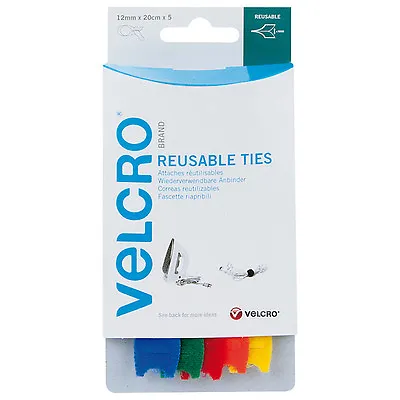 £4.39 • Buy VELCRO® Brand One-Wrap Adjustable Reusable Cable Ties - 12mm X 20cm 