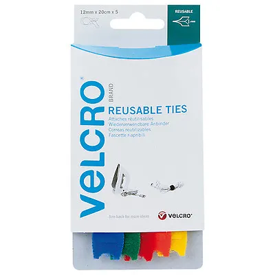 VELCRO® Brand One-Wrap Adjustable Reusable Cable Ties - 12mm X 20cm  • £4.39