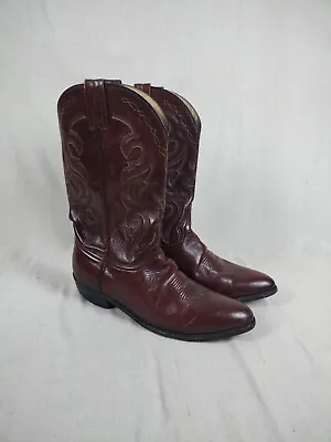 Dan Post MILWAUKEE DP2211 Brown Leather Cowboy Western Boots Wide Men's 12 EW • $89.99