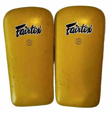 Fairtex Muay Thai Kick ( Pads Pair ) Kick Boxing MMA Great Condition • $59.99