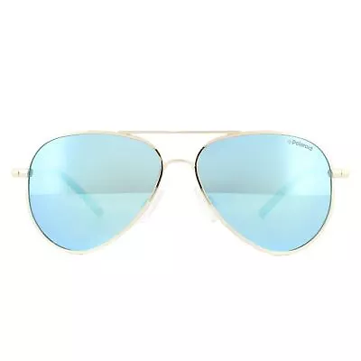 Polaroid Kids Sunglasses 8015/N J5G JY Gold Blue Miror Polarized • $62.70