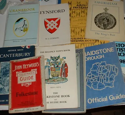 VINTAGE 1920s-90s GUIDE BOOKLETS TOWNS / PLACES In KENT SURREY LONDON DEVON Etc • £10.95