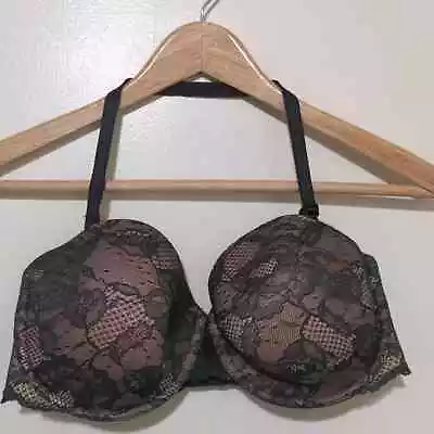 Victoria's Secret Biofit Multiway Bra Black Lace 34DD • $25