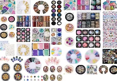 Nail Decor Christmas Advent Calendar Decals Foil Gems Colours Glitter Charms ++ • $29.86