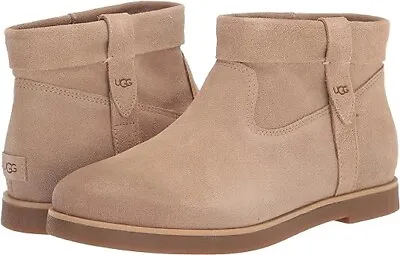 New UGG Women's JOSEFENE Cuff Fashion Boots Sand Color Side Zip Size 6.5 M • $58